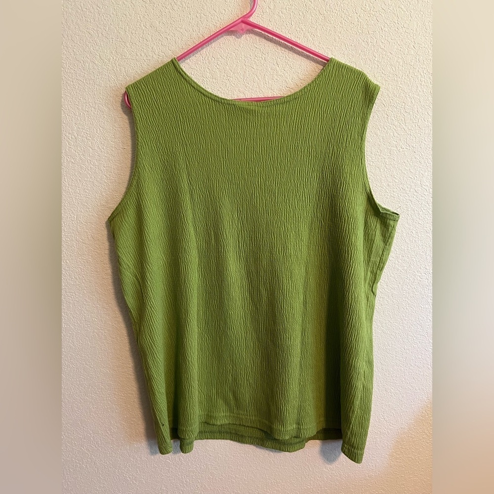 Roaman's Green Tank Top Size 1X - Picture 5 of 6